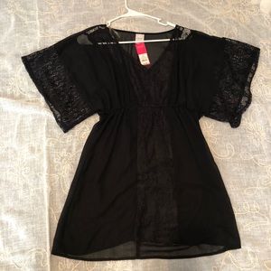 Lace swim cover up